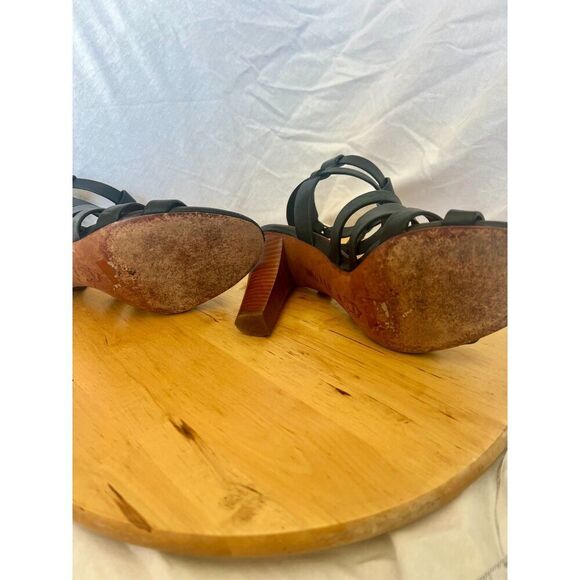 Ralph Lauren Larianna Women Wedge Sandal in Black Size 9 - Picture 4 of 4